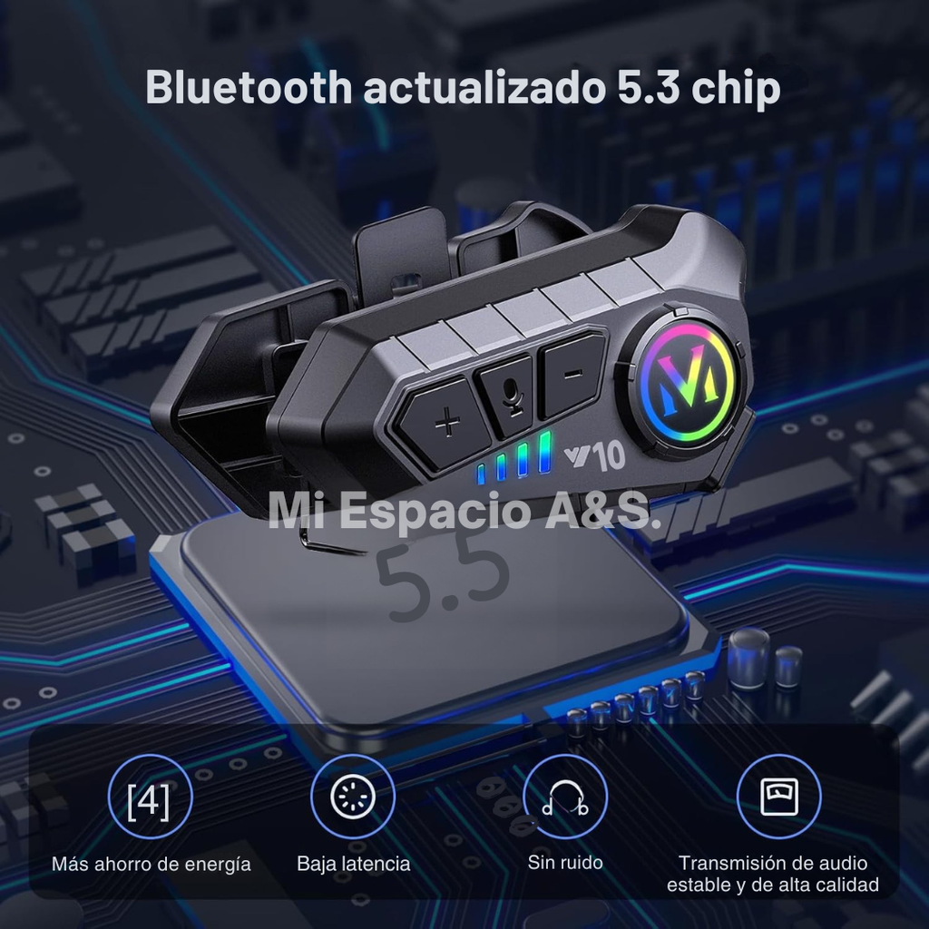 Auricular inalámbrico p/ casco bluetooth