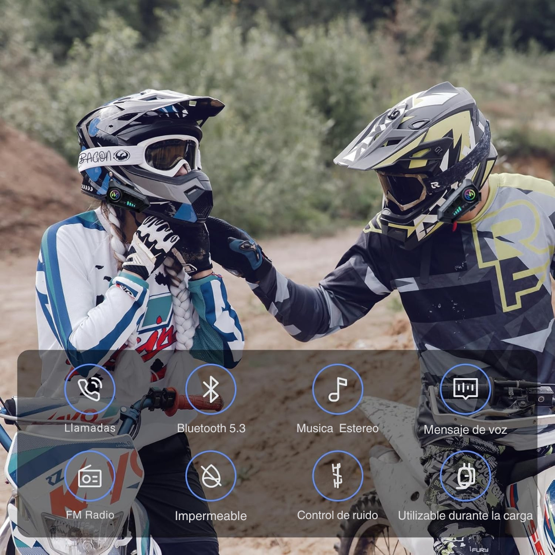 Auricular inalámbrico p/ casco bluetooth