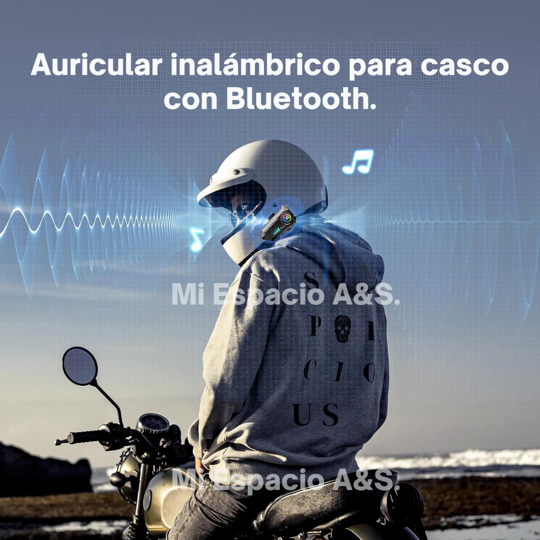 Auricular inalámbrico p/ casco bluetooth